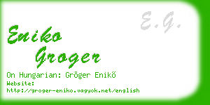 eniko groger business card